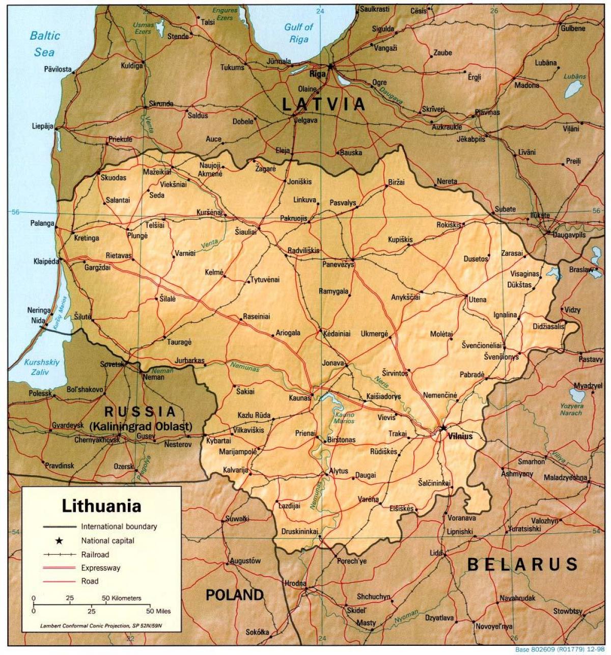 Kart Litva 1900