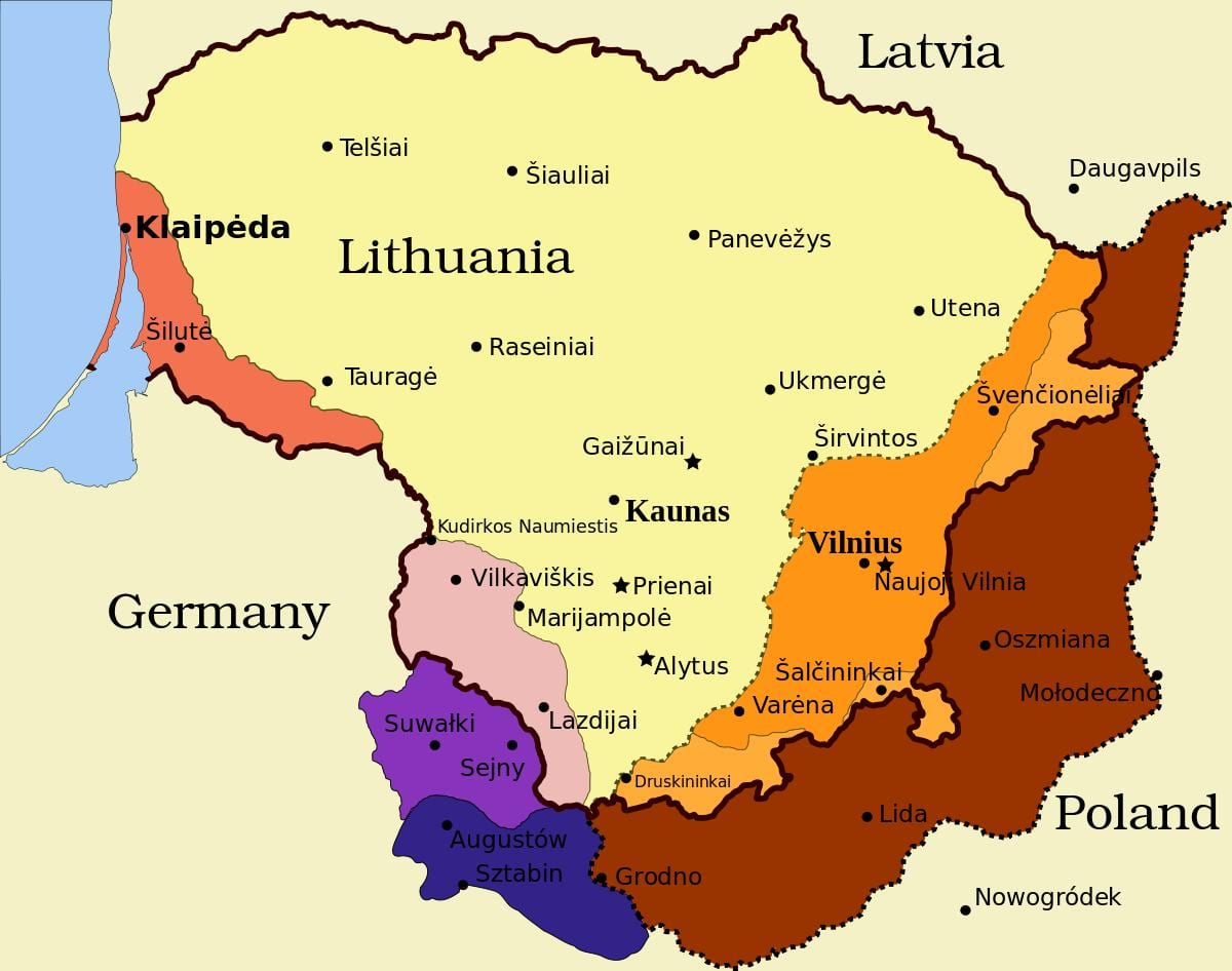 xəritə каунаса, Litva